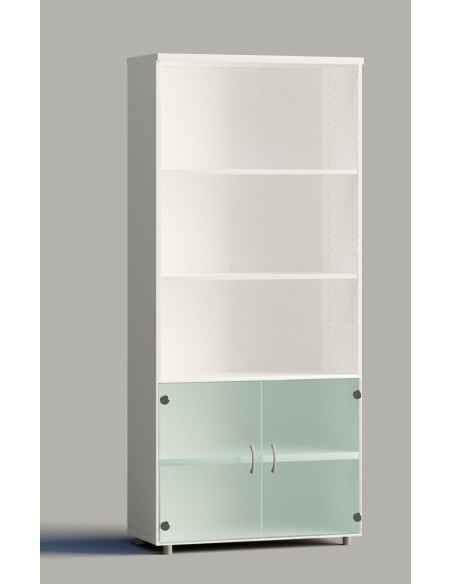 Armario alto Euro puertas bajas cristal