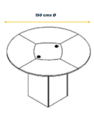 Mesa de reunión AT circular