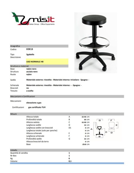 Taburete EOE13