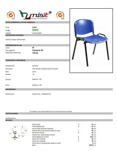 Silla Dado PVC