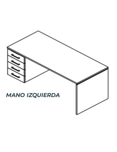 Mesa H2 con cajonera soporte
