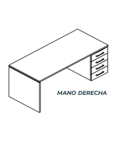 Mesa H2 con cajonera soporte