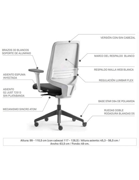 Silla Dot Home White Edition