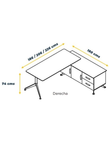 Mesa dirección Sharp con credenza
