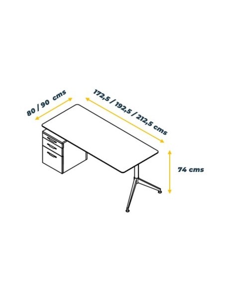 Mesa dirección Sharp con cajonera soporte