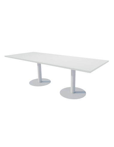 Mesa reunión Euro rectangular bases metálicas