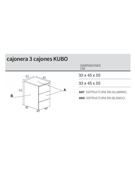 Cajonera estrecha Kubo