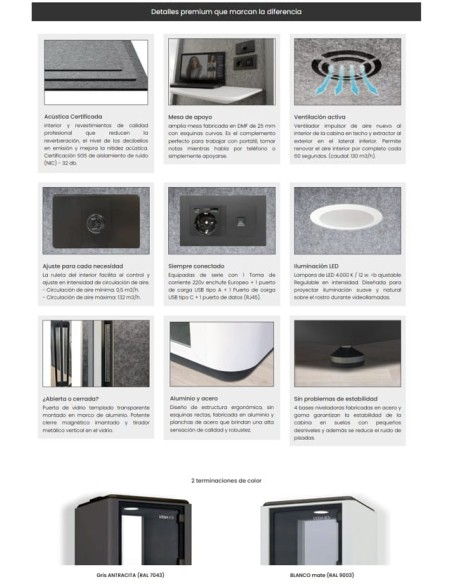 Cabinas insonorizadas Vega