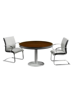Mesa reunión Colina base metálica cilíndrica 2