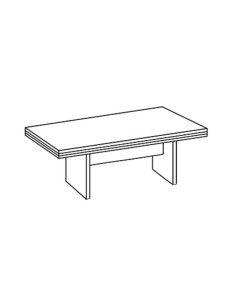 Mesa reunión Colina rectangular base en H 2