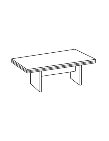 Mesa reunión Colina rectangular base en H