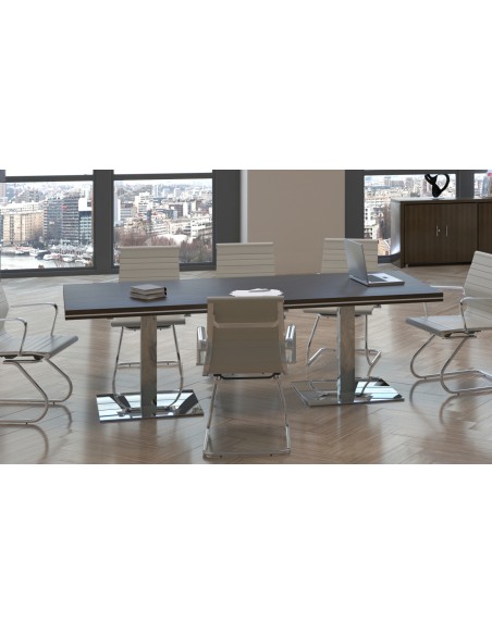 Mesa reunión Colina rectangular bases cuadradas