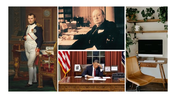 Las mesas de oficina actuales han tenido protagonismo en la historia de la mano de grandes personajes