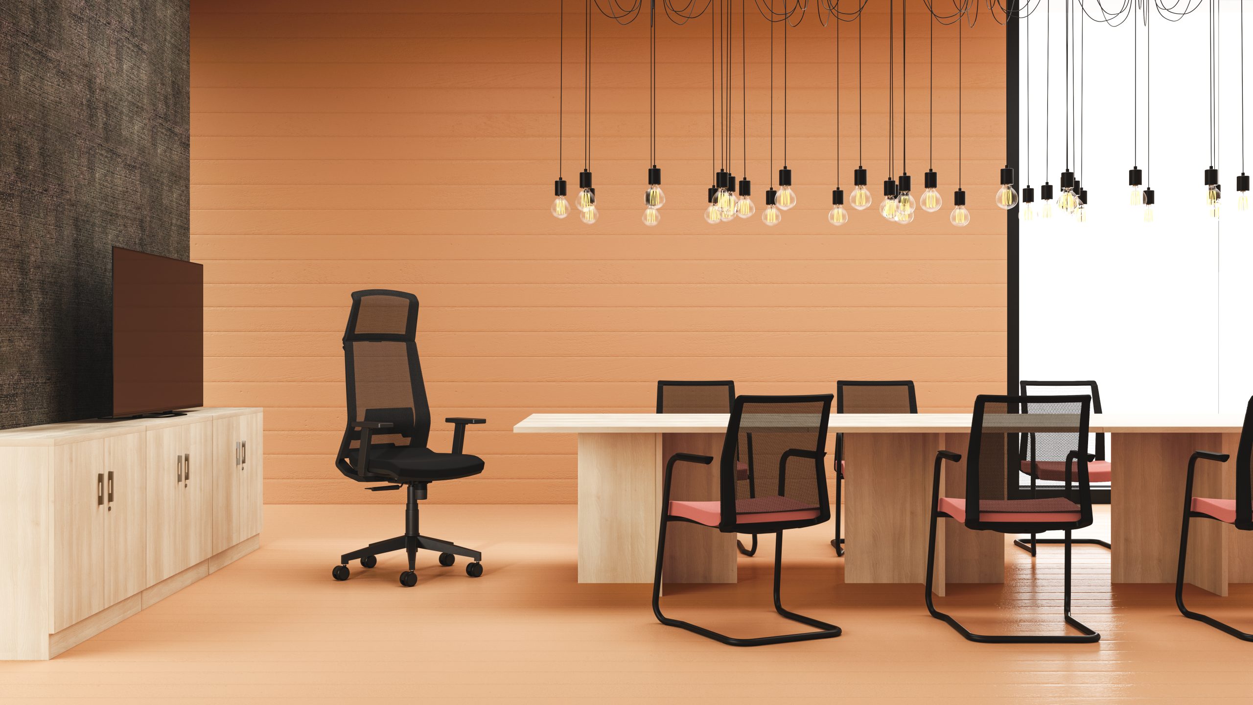 “Silla ergonómica de oficina moderna con soporte lumbar – SYC Mobiliario”